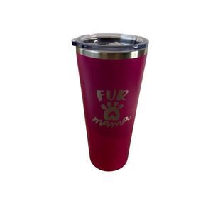 Fur mama 8" travel cup tumber lid new